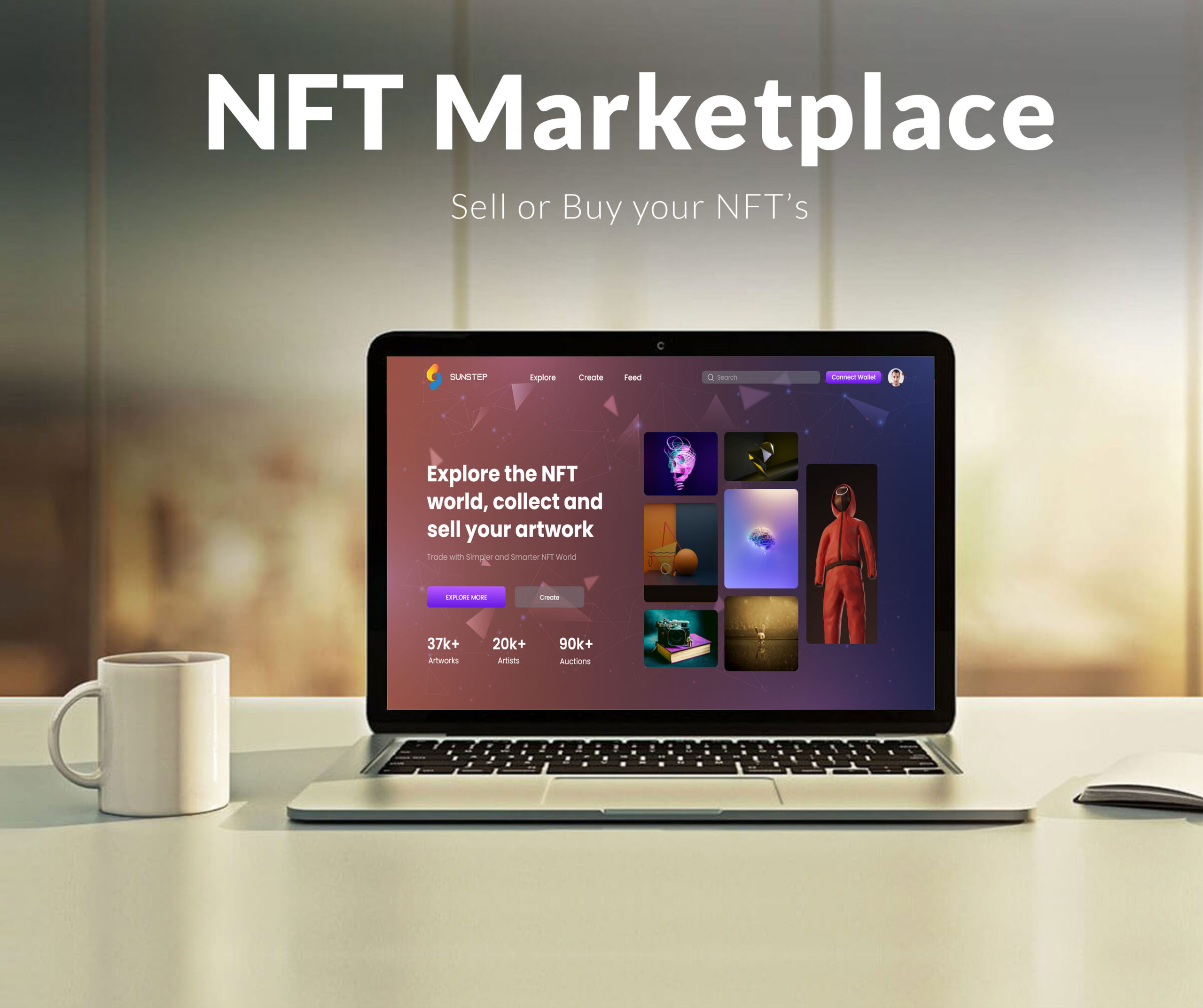 Explore the Sunstep NFT platform for digital collectibles and blockchain-based art